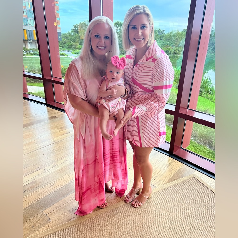 Buddy Love Pink Dip Dyed Caftan Dress SIZE M/L